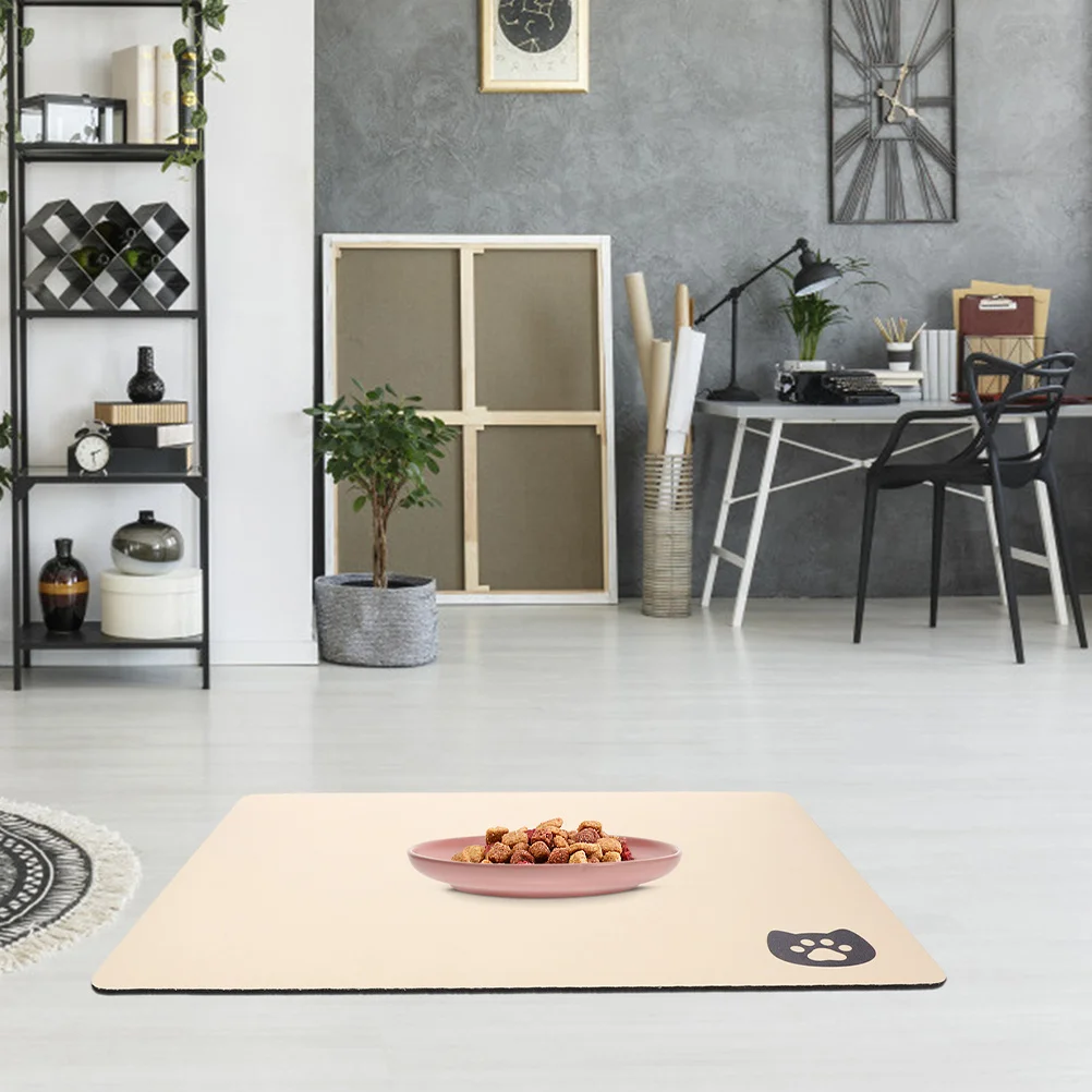 

Absorbent Pet Feeding Mat Diatomite No Stains Dog Food Bowl Mat Cat Water Feeding Placemat Reusable Washable Thick Pet Placemat
