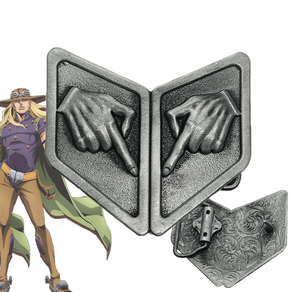 Anime JOJO STEEL BALL RUN Julius Caesar Zeppeli Cosplay Buckle Metal Belt Buckle Costume Accessory Halloween Prop