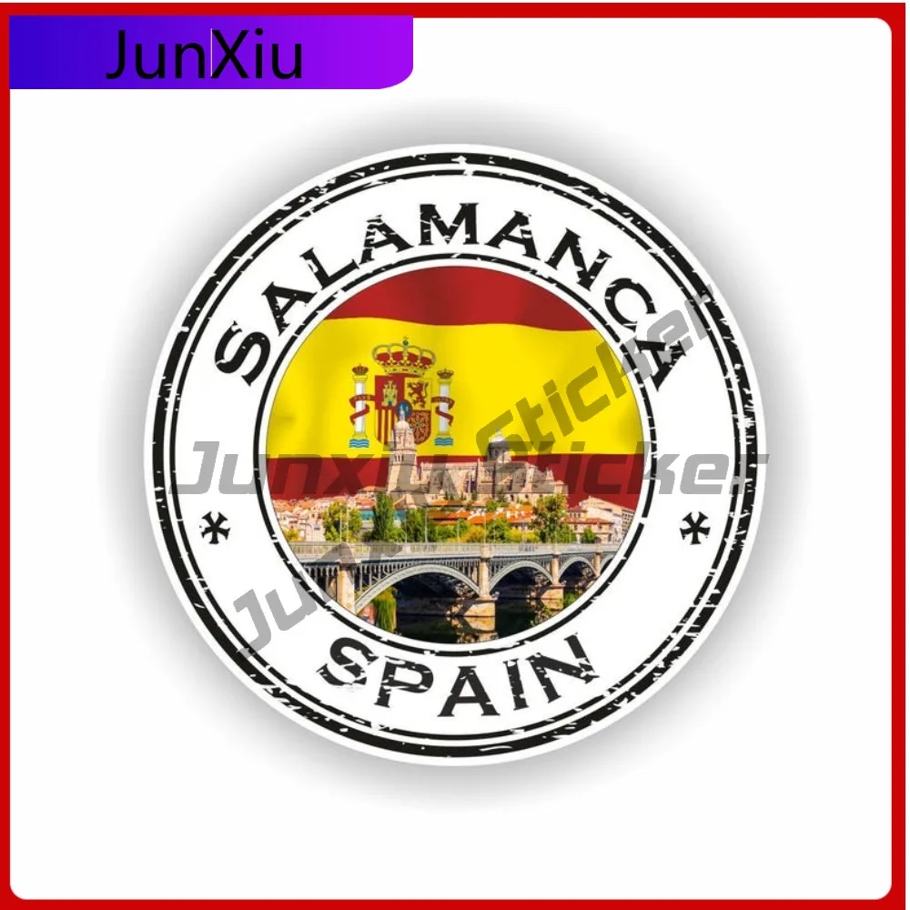 

Salamanca Spain Seal Funny Truck Waterproof Decoration Graphic Round Sticker Decoration Window Durable Motorcycle Window