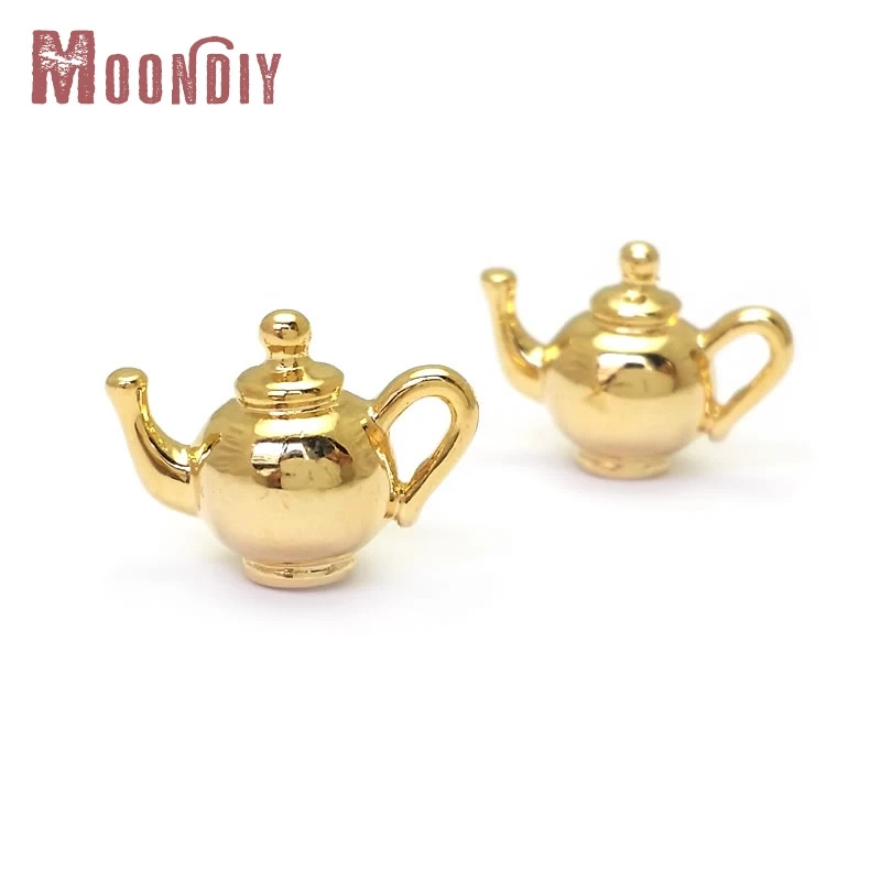 18K Gold Color Brass Teapot Charms Pendants High Quality Diy Jewelry Making Supplies Necklace Earrings Accessories for Women