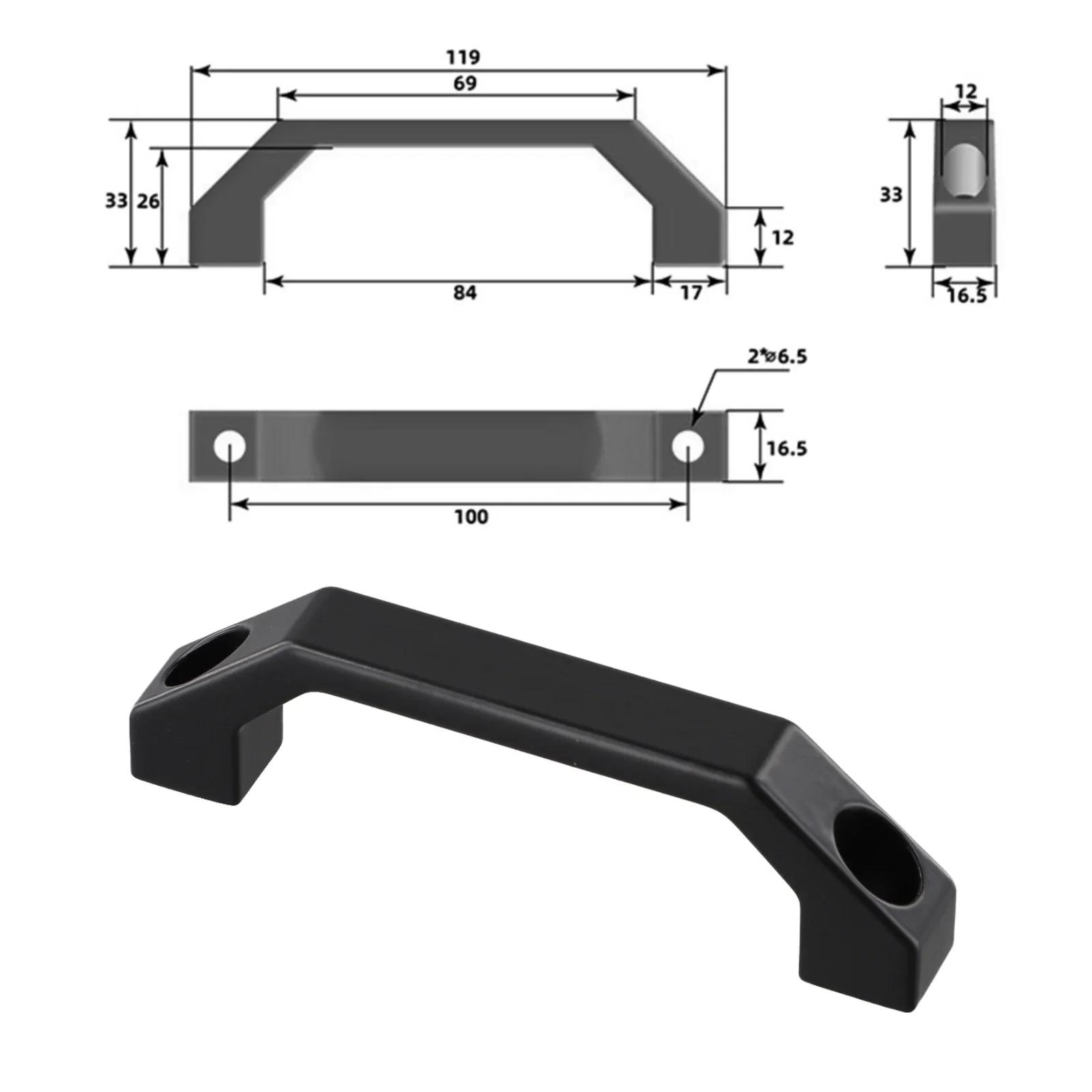 Anpassbarer Griff aus Aluminiumlegierung, Möbelgriff, einfache Installation, hohe Festigkeit, leicht, Druckbeständigkeit