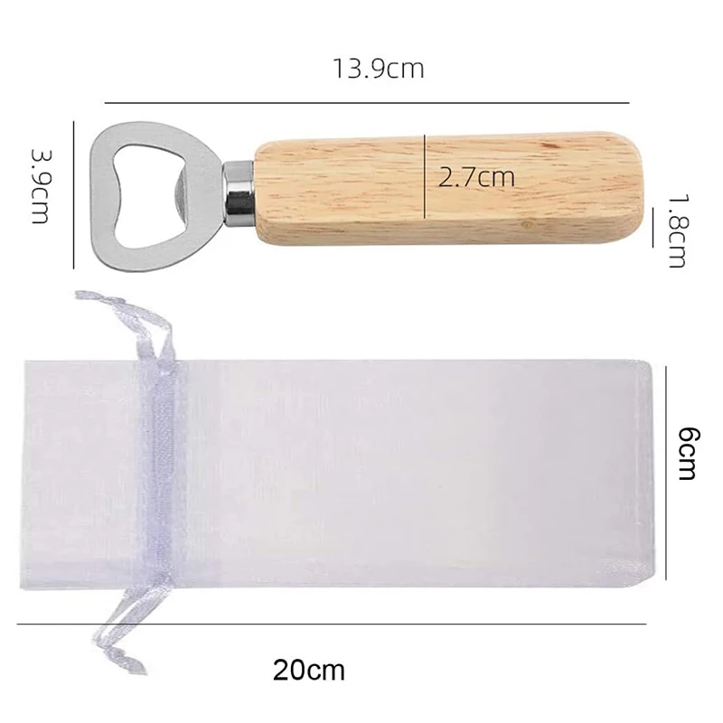 فتاحة زجاجات خشبية مخصصة فتاحة زجاجات بيرة شخصية محفورة بشعار/نص لحفلات الزفاف وحفلات البكالوريوس #5