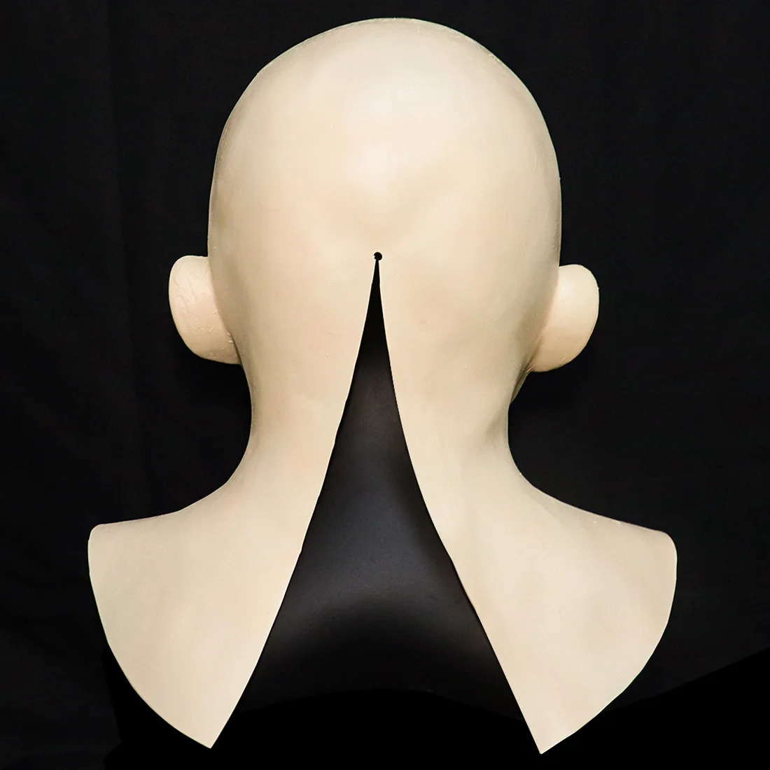 Realistische Frauenmaske, Halloween-Gesichtsbedeckung, Sichtbare Latex-Kopfbedeckung, Neuartige Kostümparty-Requisite – Detail 2