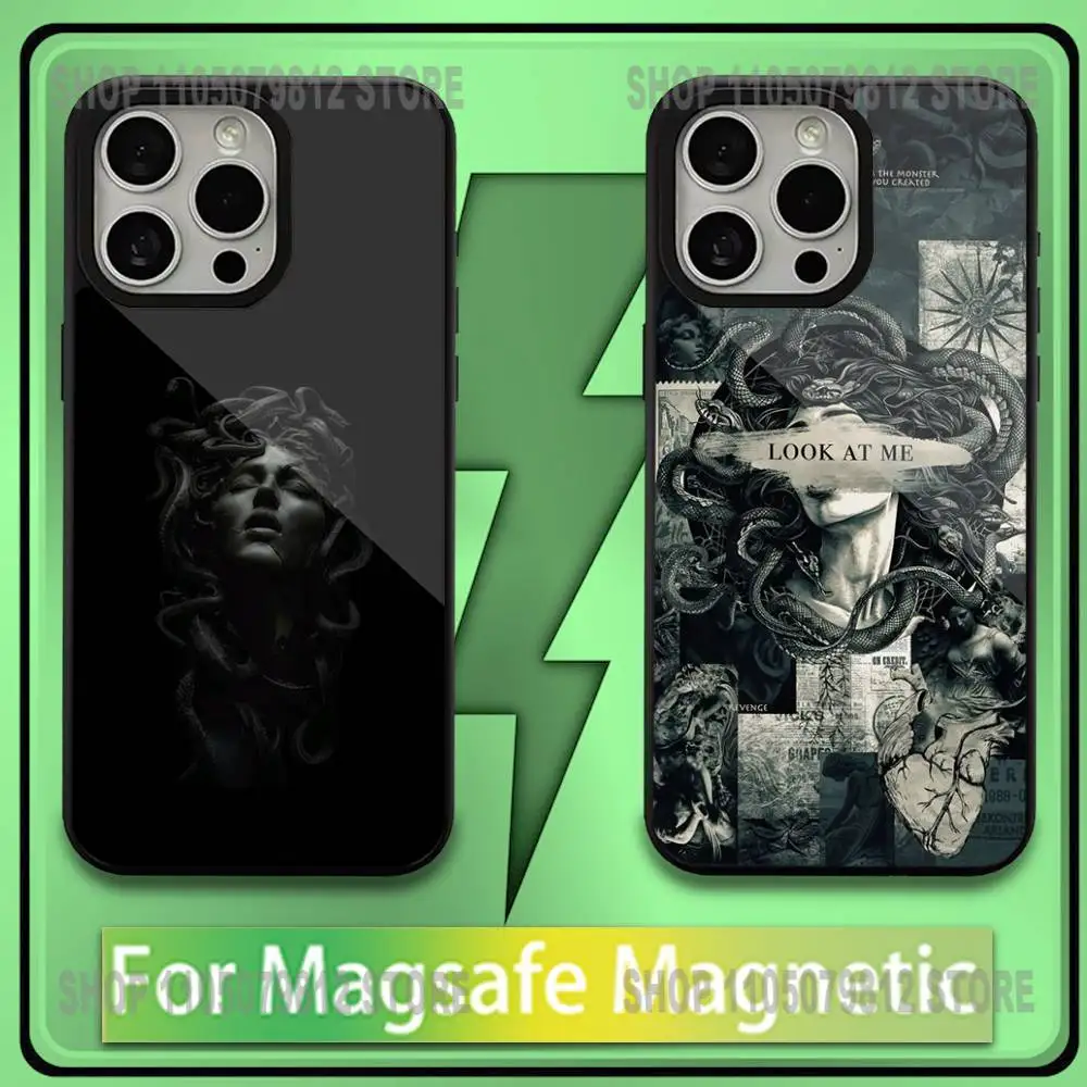 

Medusa Greek Mythology Look At Me Phone Case For iPhone17,16,15,14,13,12,11,Plus,Pro,Max,Mini Magesafe Magnetic Wireless Charge