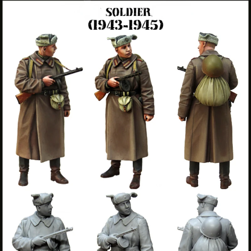 1/35 Die-Cast Resin Figure Assembled Model Kit Historical Military Soldiers Rest Hobby Diorama Unassembled and Unpainted