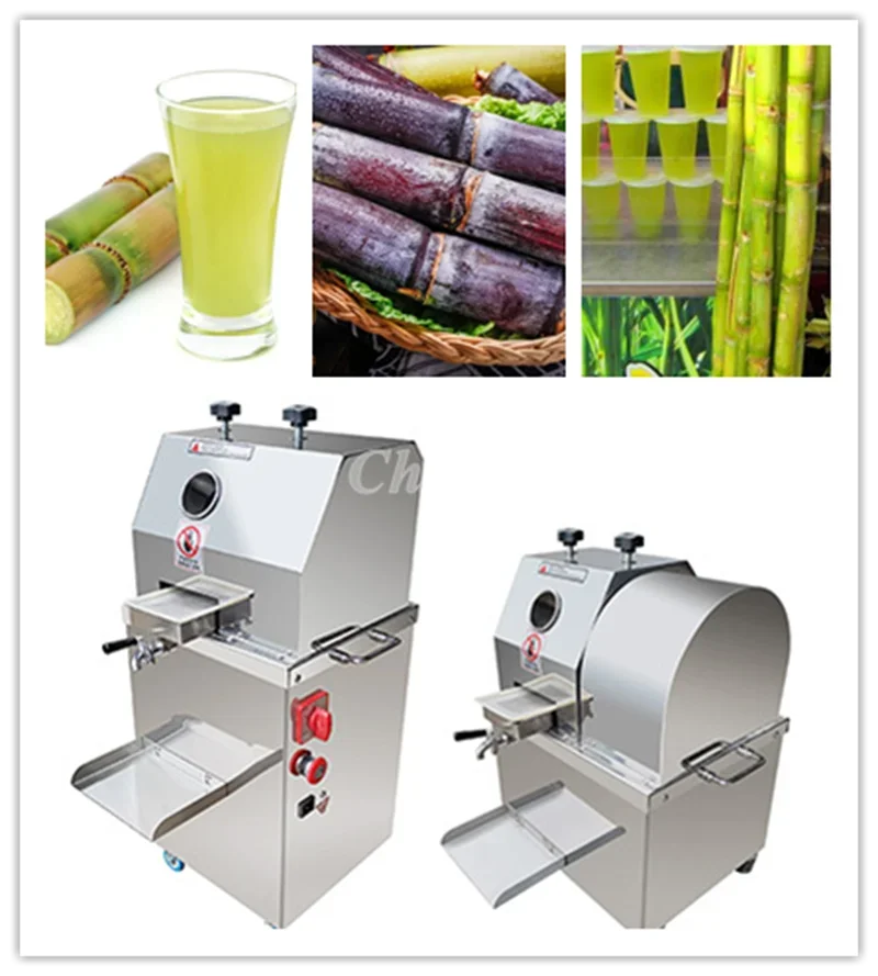 Low Price Small Scale Commercial Electric Sugarcane Pulp Juice Machine Small Portable Sugarcane Juice Juicing Sugar Cane Juicer