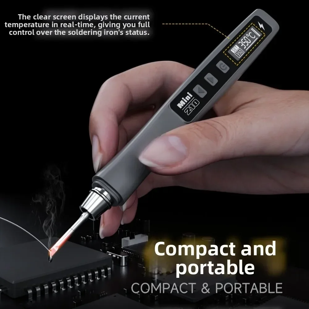 Mini210 Smart Cordless Soldering Tool Portable Wireless Temperature Control Welding Solder Station Kit ﻿