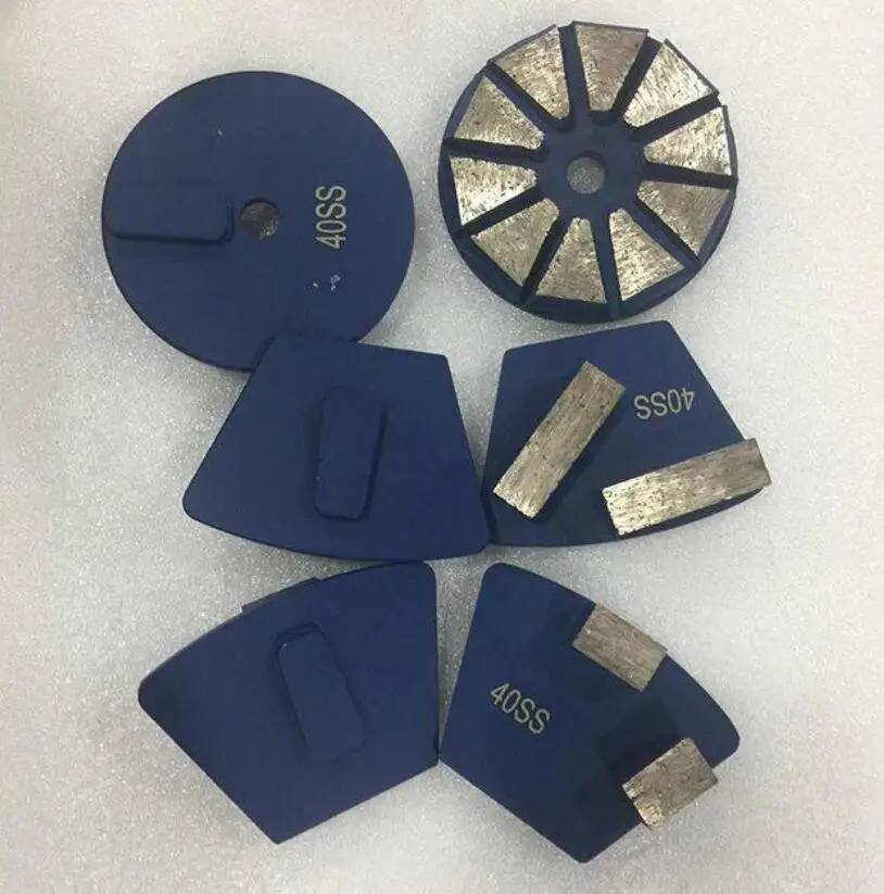 12 قطعة 3 ''بوصة ريدي قفل STI Terrco Klindex قرص طحن الماس 10 قطاعات شبه منحرف 83 مللي متر أدوات وسادة الخرسانة المعدنية #4