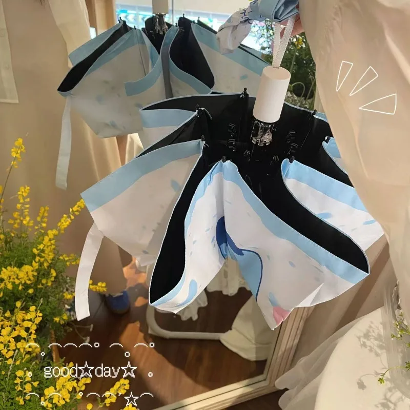 New Palworld Chillet Manual Folding Umbrella Creative Personality Sunny and Rainy Umbrella High-value Cute Sunshade Umbrella view 6