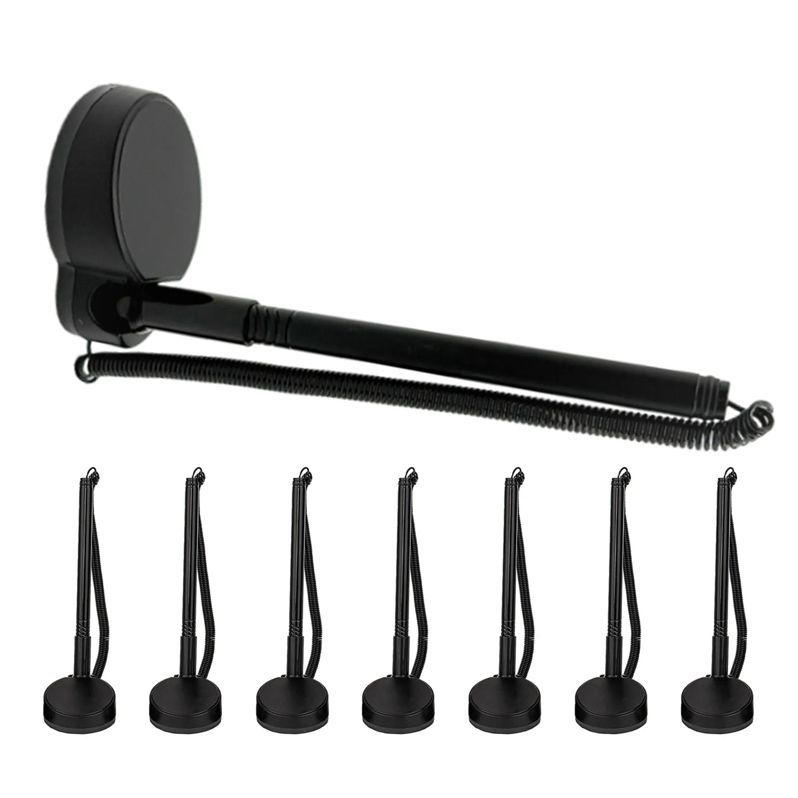 

8Pcs Black Professional Counter Security Pen Desktop Ballpoint Writing Pen for Reception Bank Office Guest Sign-in Signature