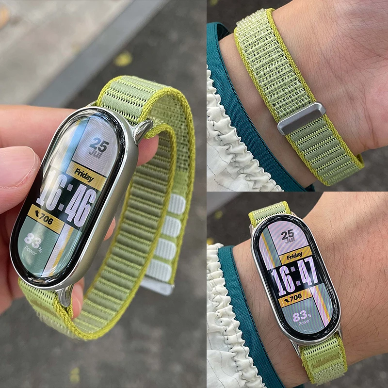 Nylon-Feldarmband für Xiaomi Smart Band 10 9 8 – Sportarmband-Ersatz für Mi Band 8 9 10 NFC