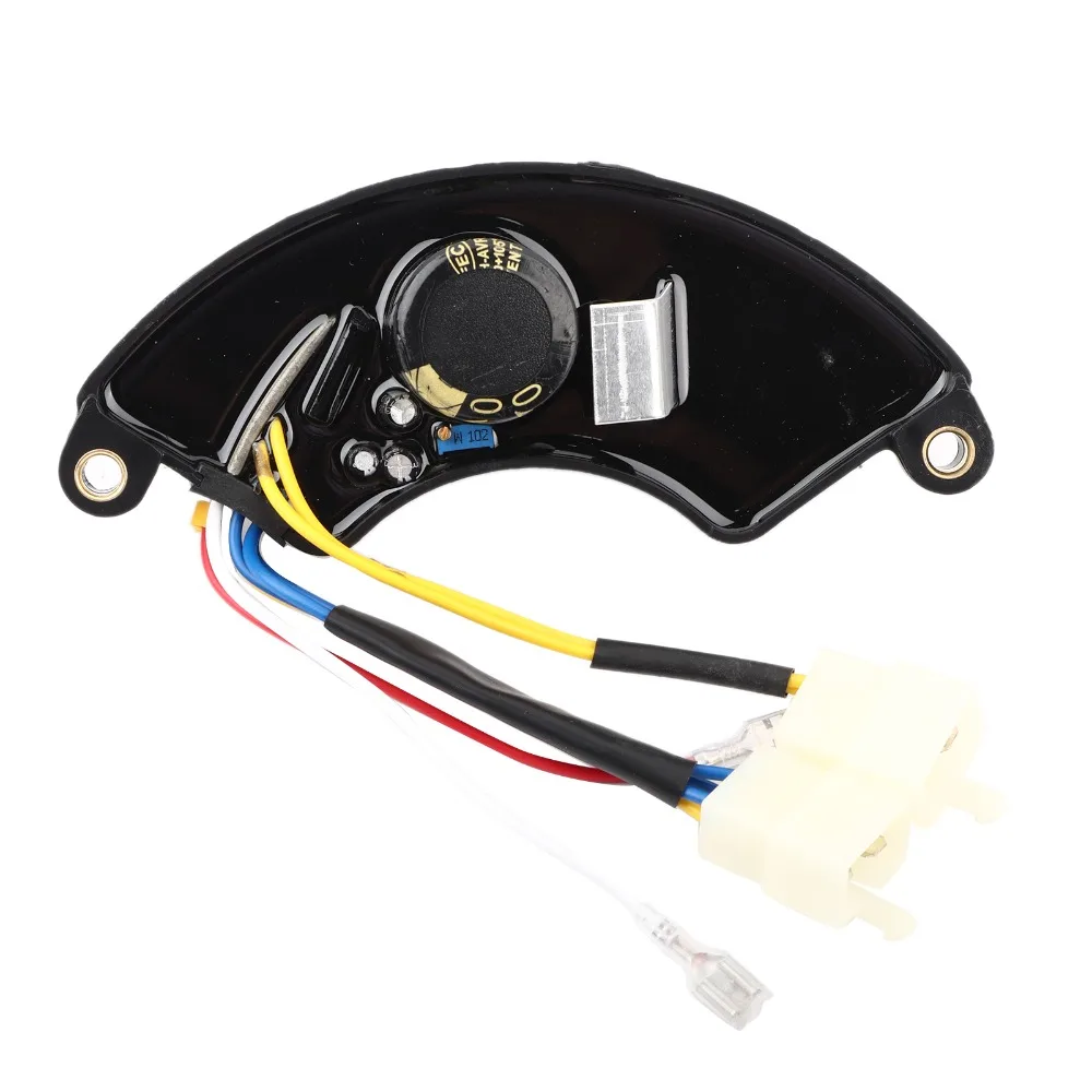 

ABS Auto Voltage Regulator Black Compact Generator Voltage Regulator Universal Half Moon Shape for 5-6.5KW Generator