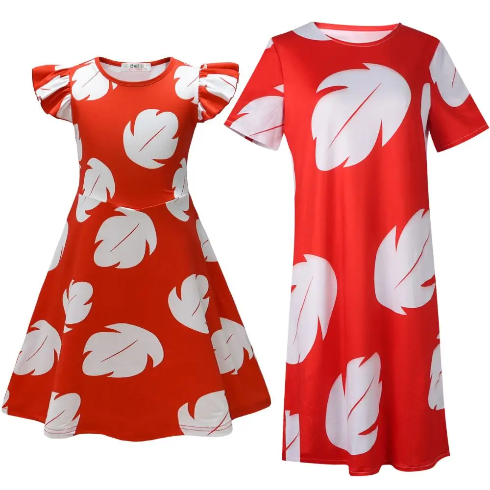 

Платье Лило, карнавальный костюм, маскировка для взрослых и детей, платья с листьями для девочек, наряды для ролевых игр, нарядное платье, карнавальный костюм на Хэллоуин