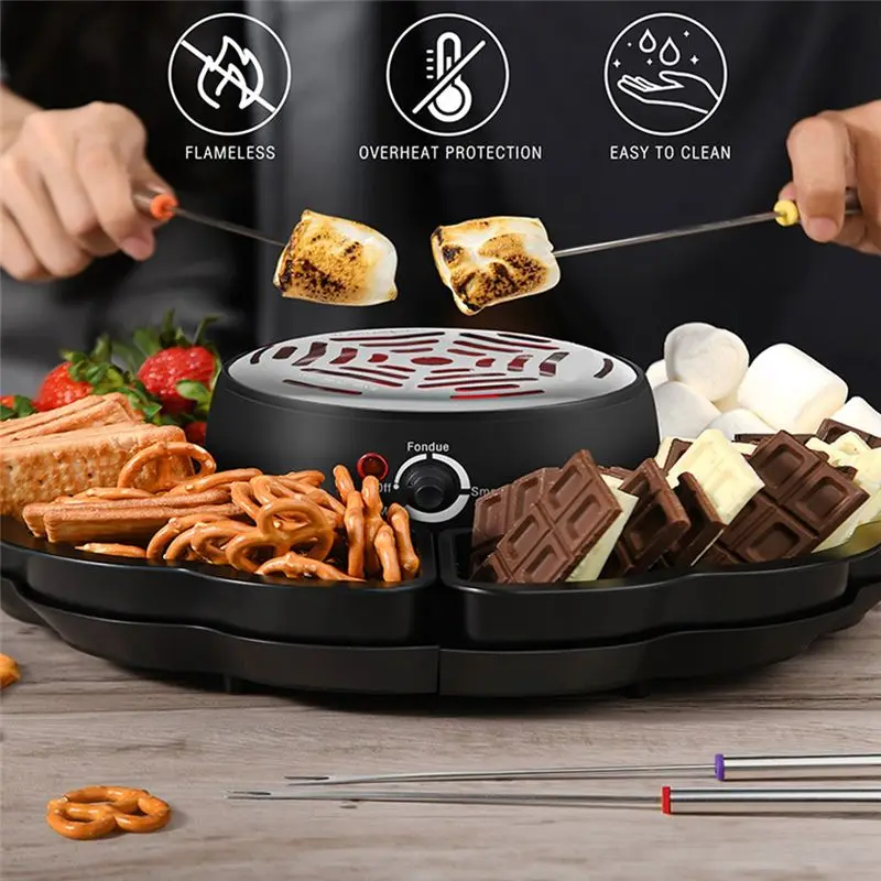 J1UL1N Tabletop Electric Marshmallow Roaster Marshmallow Set No Flame Tabletop Marshmallow Roaster US Plug