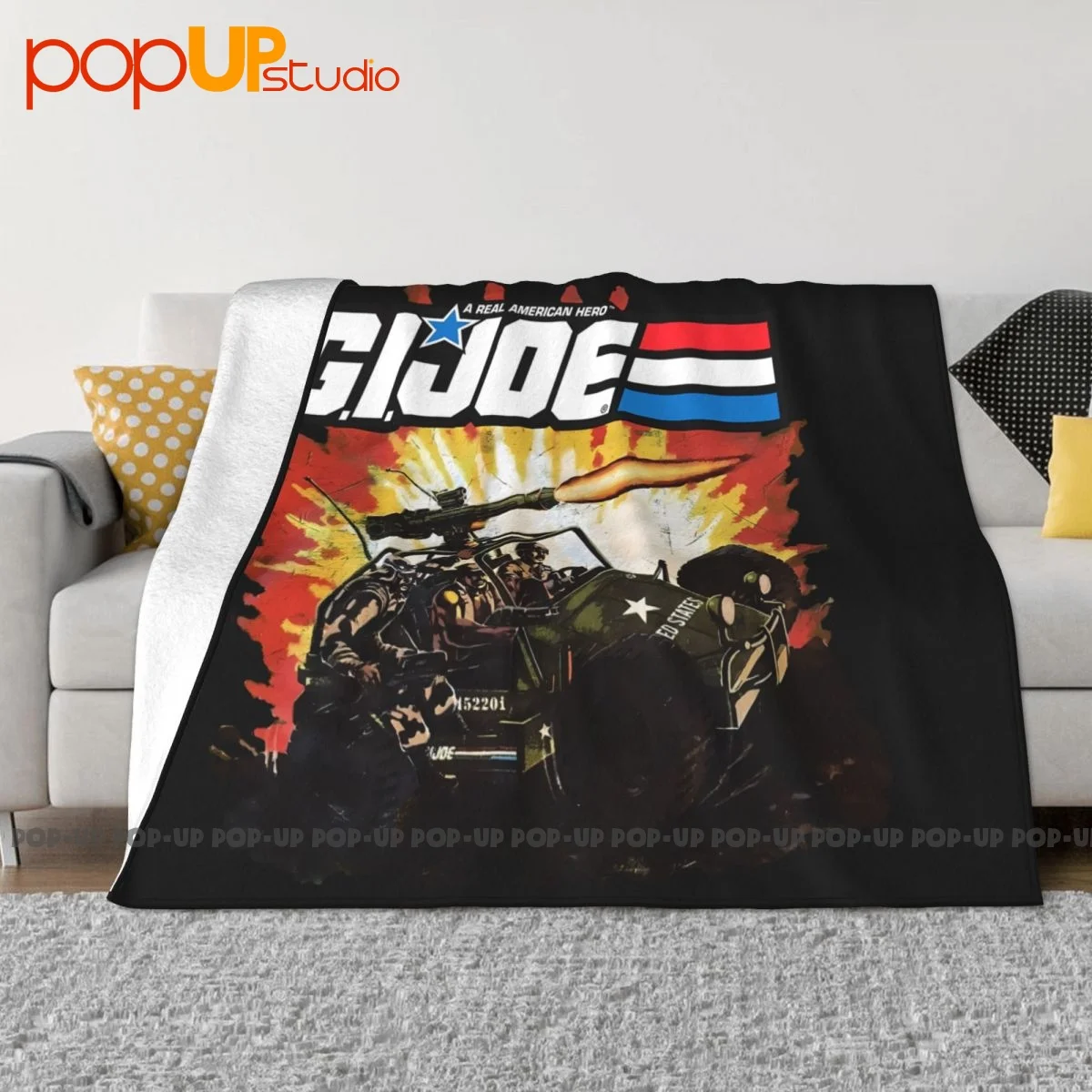 Gi Joe A Real American Hero Blanket Velvet Bedspread Plus Velvet Skin Friendly Machine Washable