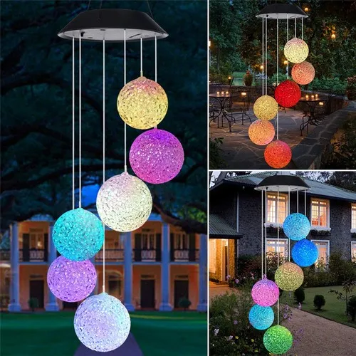 Dekorden Color Changing Wind Bell-Solar Powered