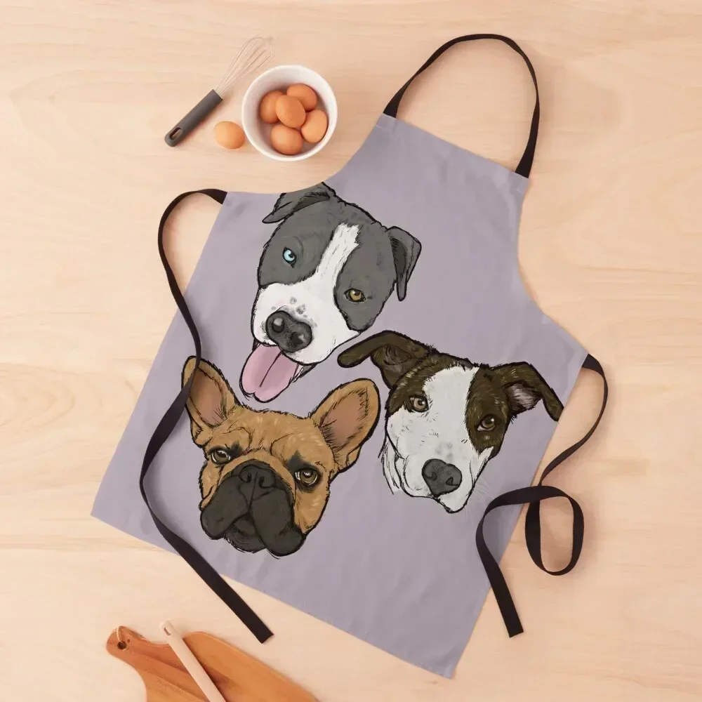 

Butters, Baby Girl and Lucy Pups Apron bib Kitchen Items man chef uniform Household Items Apron