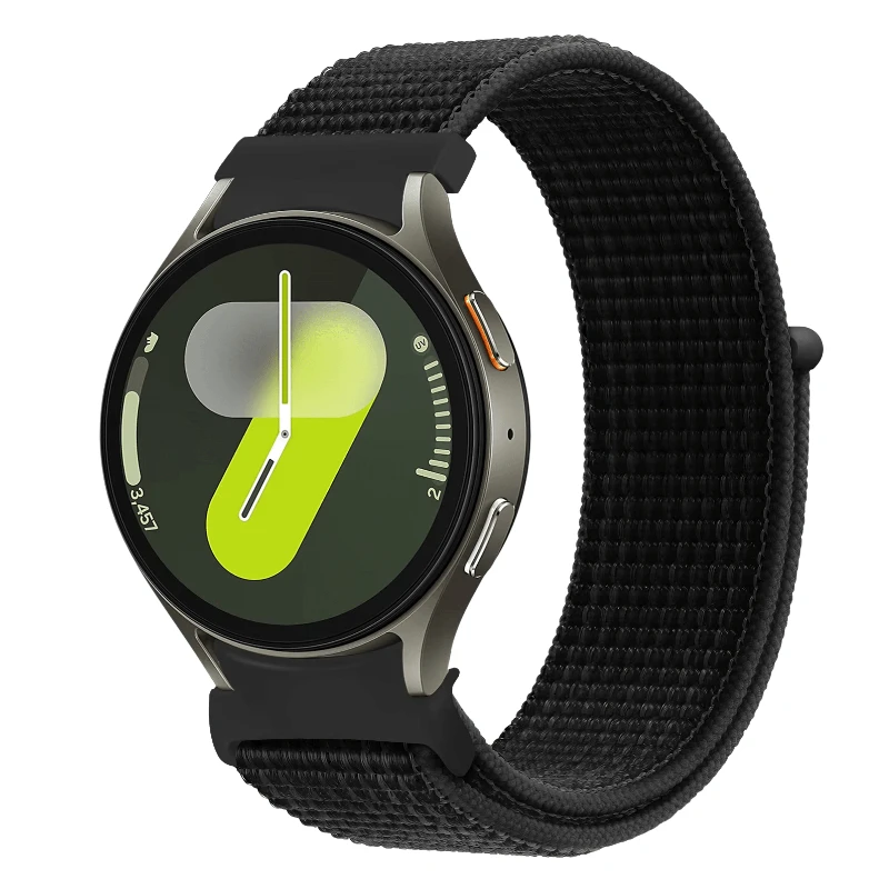 النايلون حلقة الفرقة لساعة سامسونج جالاكسي 7/6/5/4 44 مللي متر 40 مللي متر الرسمية منحني واجهة سوار غالاكسي ساعة 7-4 الكلاسيكية 47 مللي متر/46 مللي متر