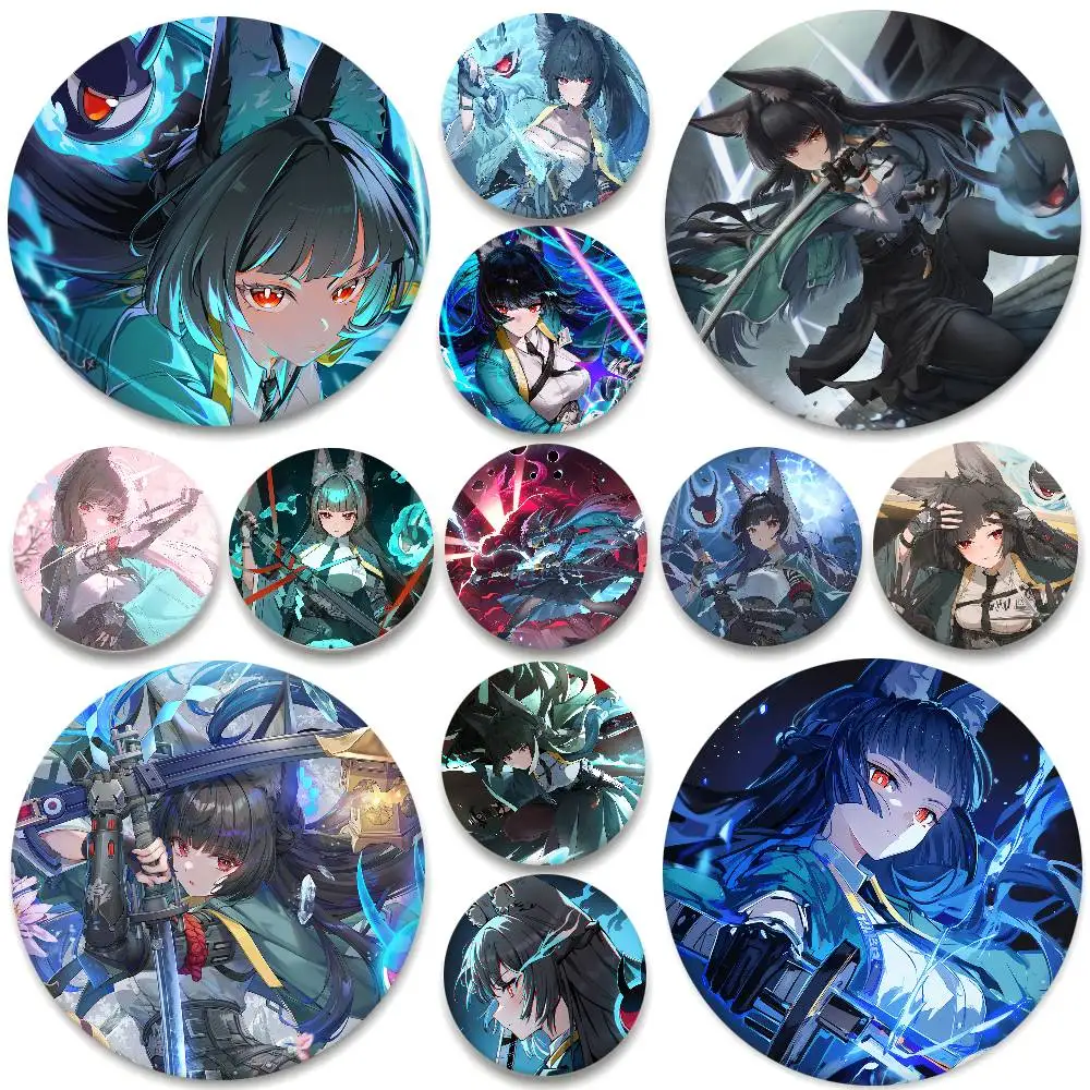 Spiel Zenless Zone Zero Hoshimi Miyabi Abzeichen Runde Abzeichen Weißblech Münze Brosche Kleidung Rucksack Zubehör Anstecknadel