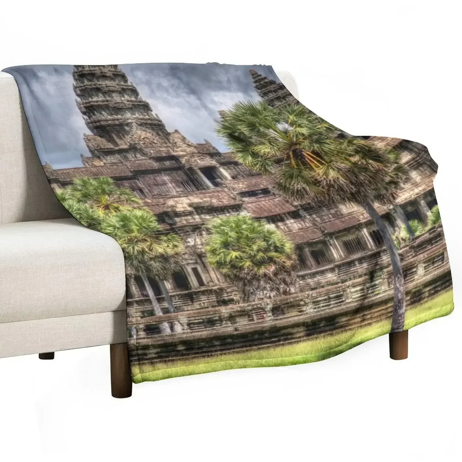 Angkor Wat Temple Cambodia Throw Blanket Decorative Sofa anime Decorative Throw Blankets