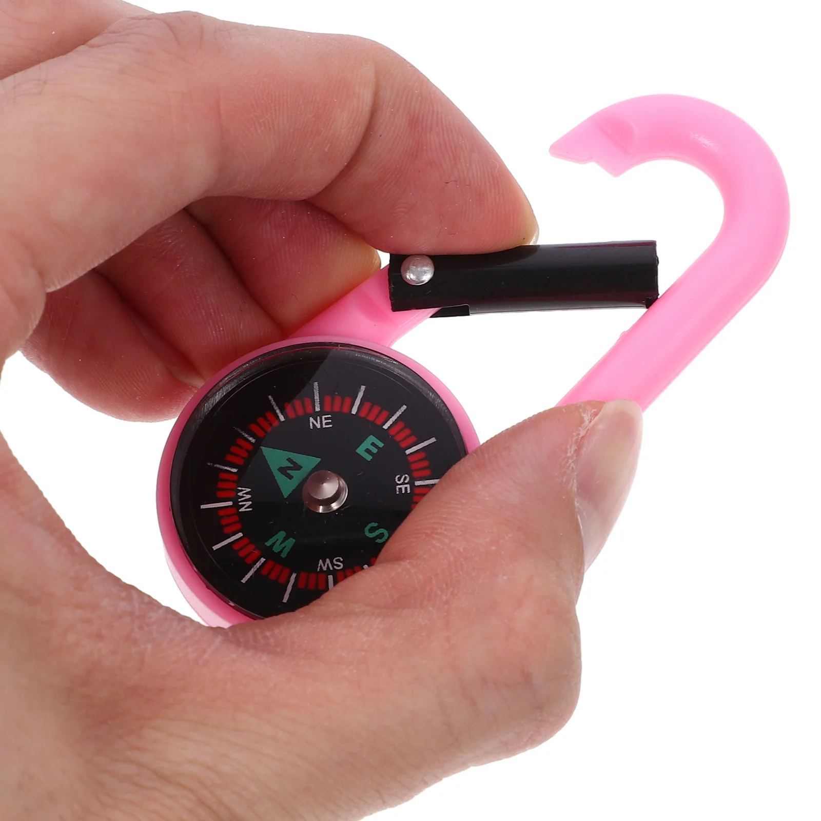 

10Pcs Outdoor Carabiner Compass Strong Stable Accurate Time Show Way Forward Hiking Camping Gear Survival Compass