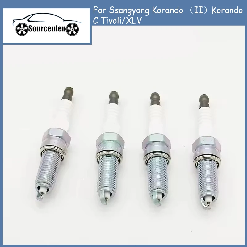 4Pcs Brand New Genuine Spark Plug For Ssangyong Korando （II）Korando C Tivoli/XLV 1721590003