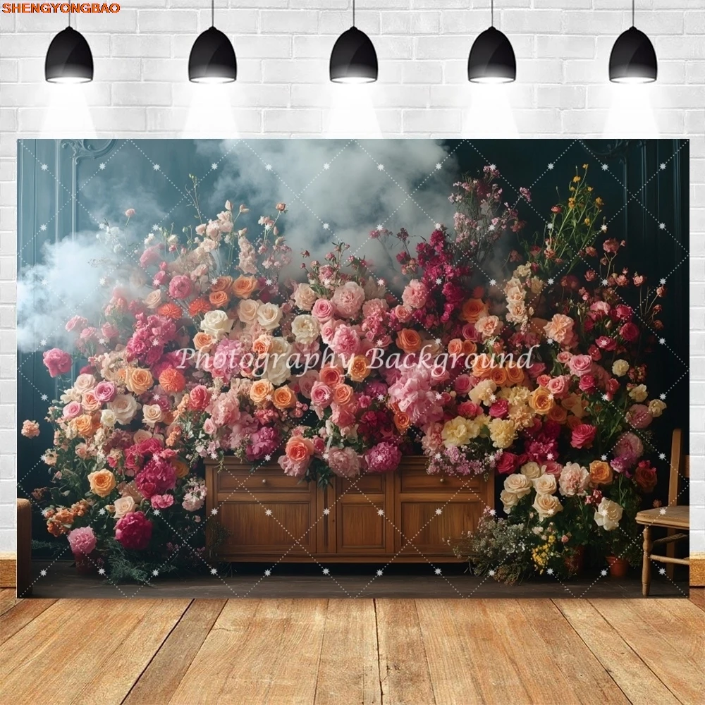 الأوروبي جدار الرجعية الزهور التصوير خلفية حفل زفاف عيد ميلاد الحوامل الفن صورة التصوير الفوتوغرافي خلفية استوديو الصور