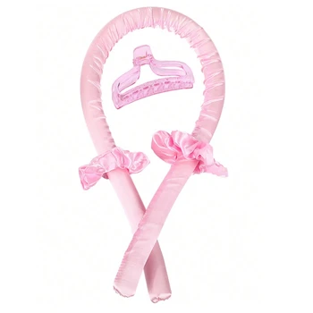 Hitteloze Krultang Hoofdband Luie Natuurlijke Zachte Golf Diy Haarrollers Krullen Met Haarklauw Clip Salon Styling Tools