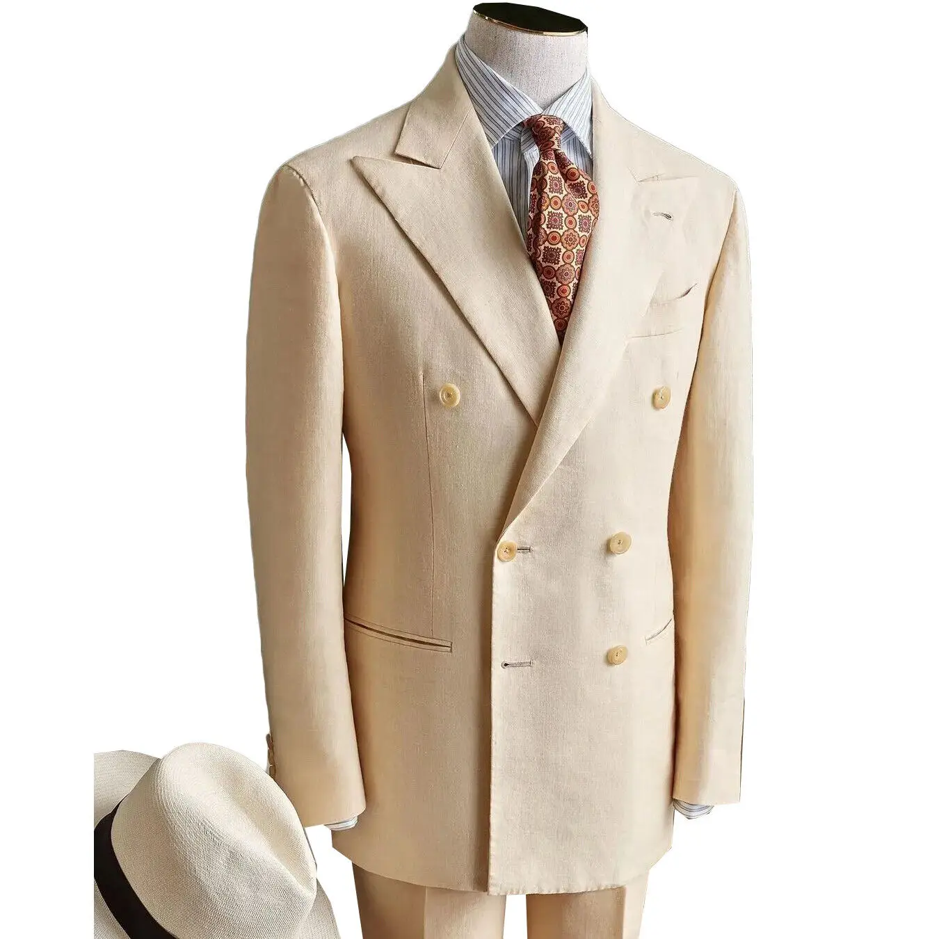 Chaqueta Formal de negocios para hombre, abrigo blanco crema, trajes de esmoquin de boda ajustados, ropa de ocio personalizada, 1 pieza