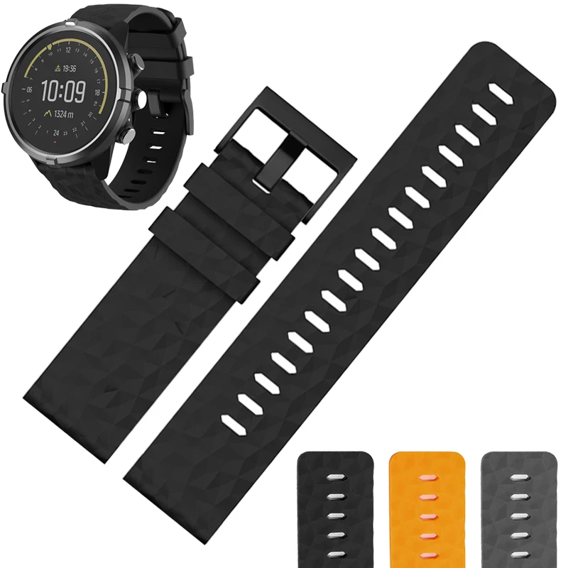 The Rubber Watch Strap Substitute For 9SUUNTO/Expedition/Alpha Spartan BARO Series Waterproof Silicone Watchband