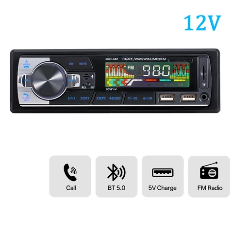 Автомобильная Магнитола Hippcron 1 DIN, Аудиосистема Bluetooth, MP3-плеер, FM-приемник С Поддержкой AUX, USB, TF-карт