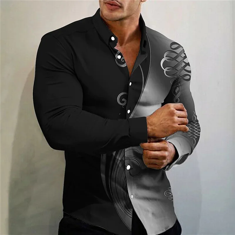 Men\'s suit lapel shirt simple fashion new street outdoor casual jacket large size 2023 hot sale new plus size