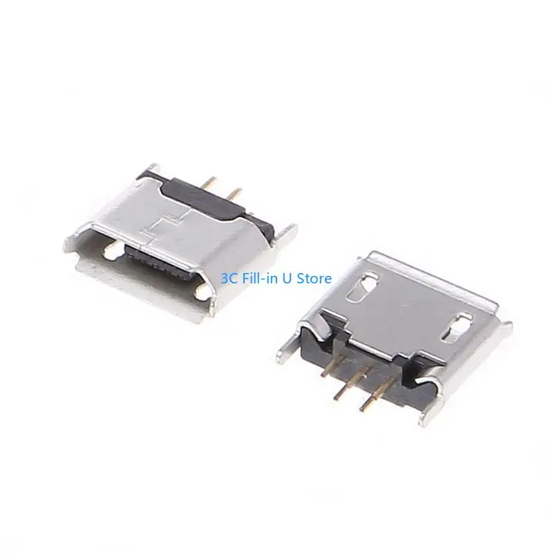G8TA 10 Pcs Micro USB Type B Female Socket 180 Degree 5-Pin SMT Soldering