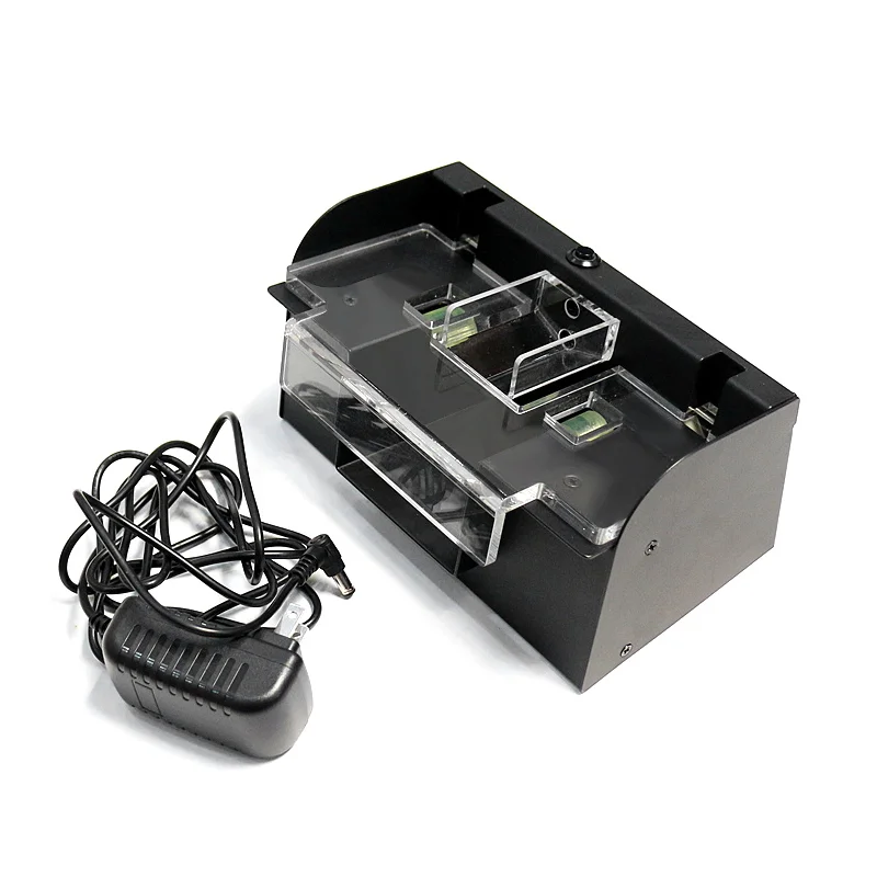 

Casino Shuffling Machine 2 in 1decks Blue and Red Wireless Playing Cards Shuffler