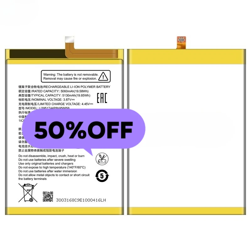 Li3951T44P8h956656  for ZTE Blade V40 5G  Phone Battery High Quality  High Capacity Replacement Bateria Grade A Cell with Tools