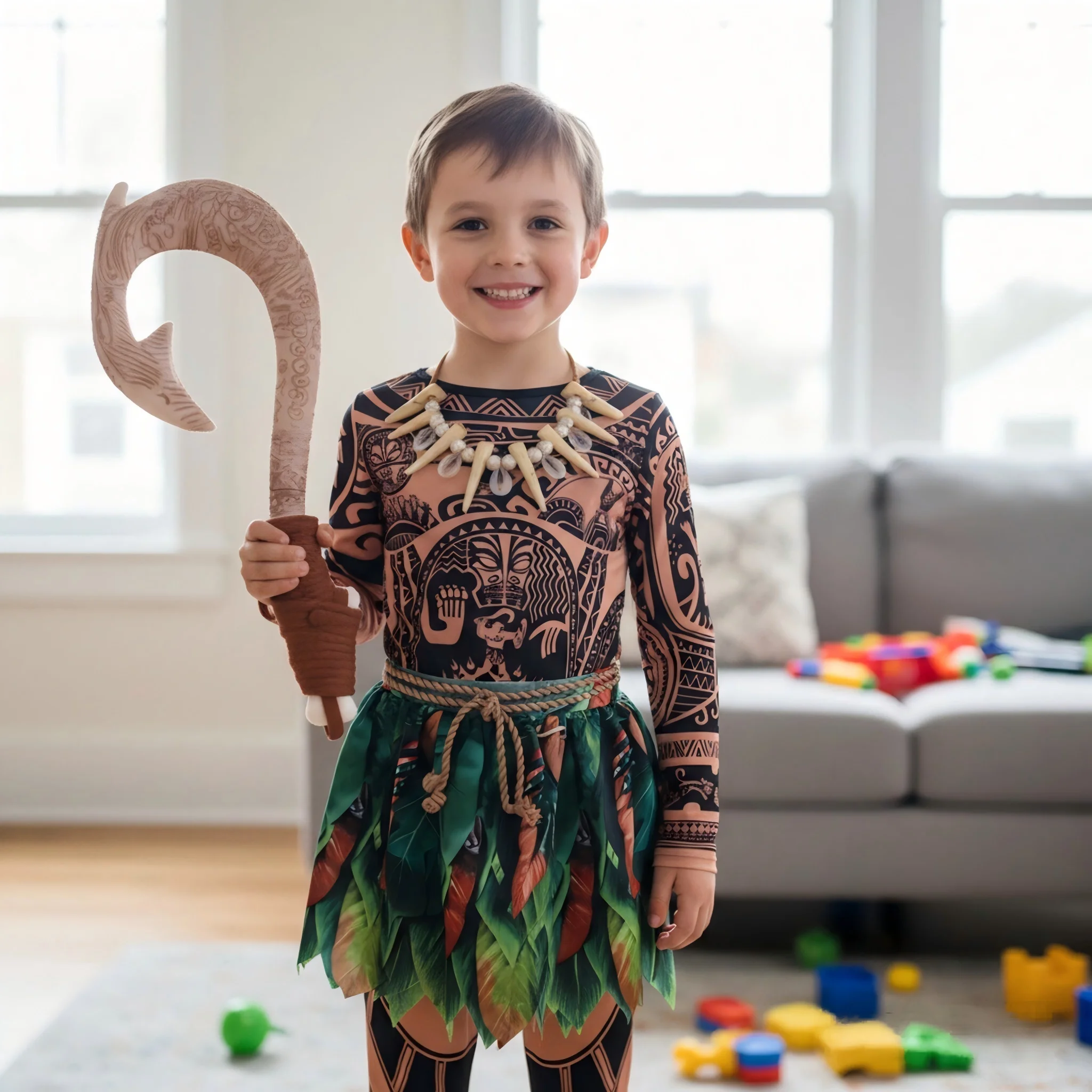 Baby Q Clothing - Maui Kids Cosplay Costume Moana Tattoo