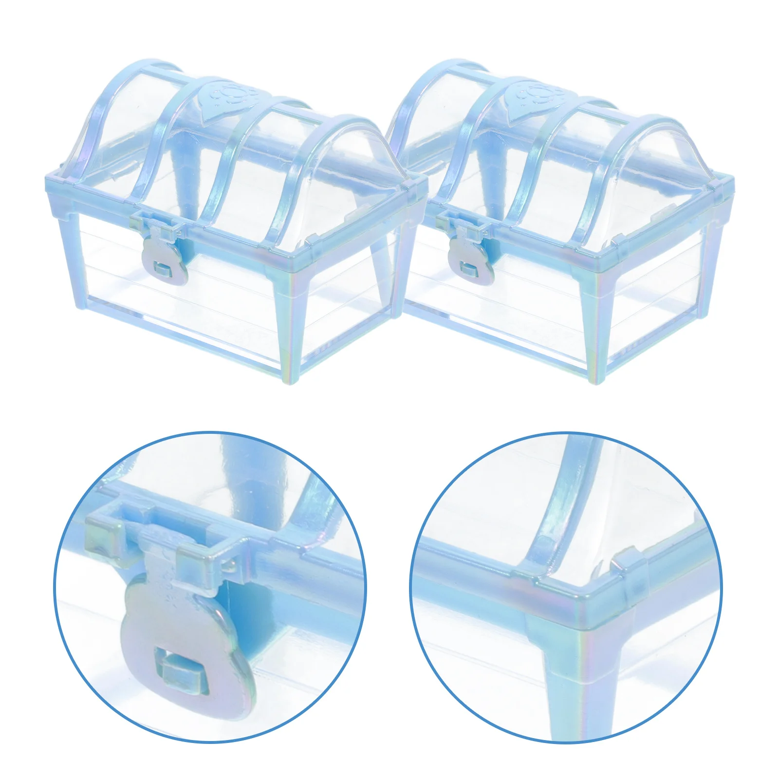 

12Pcs Pearl Color Pirate Treasure Chest Decorative Candy Box Party Favor Gift Packaging Container Pirate Treasure Chest