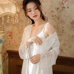 Fairy Mesh Princess Pajamas Set Female Bride Dress Romantic Retro Palace Style Victorian Pajamas