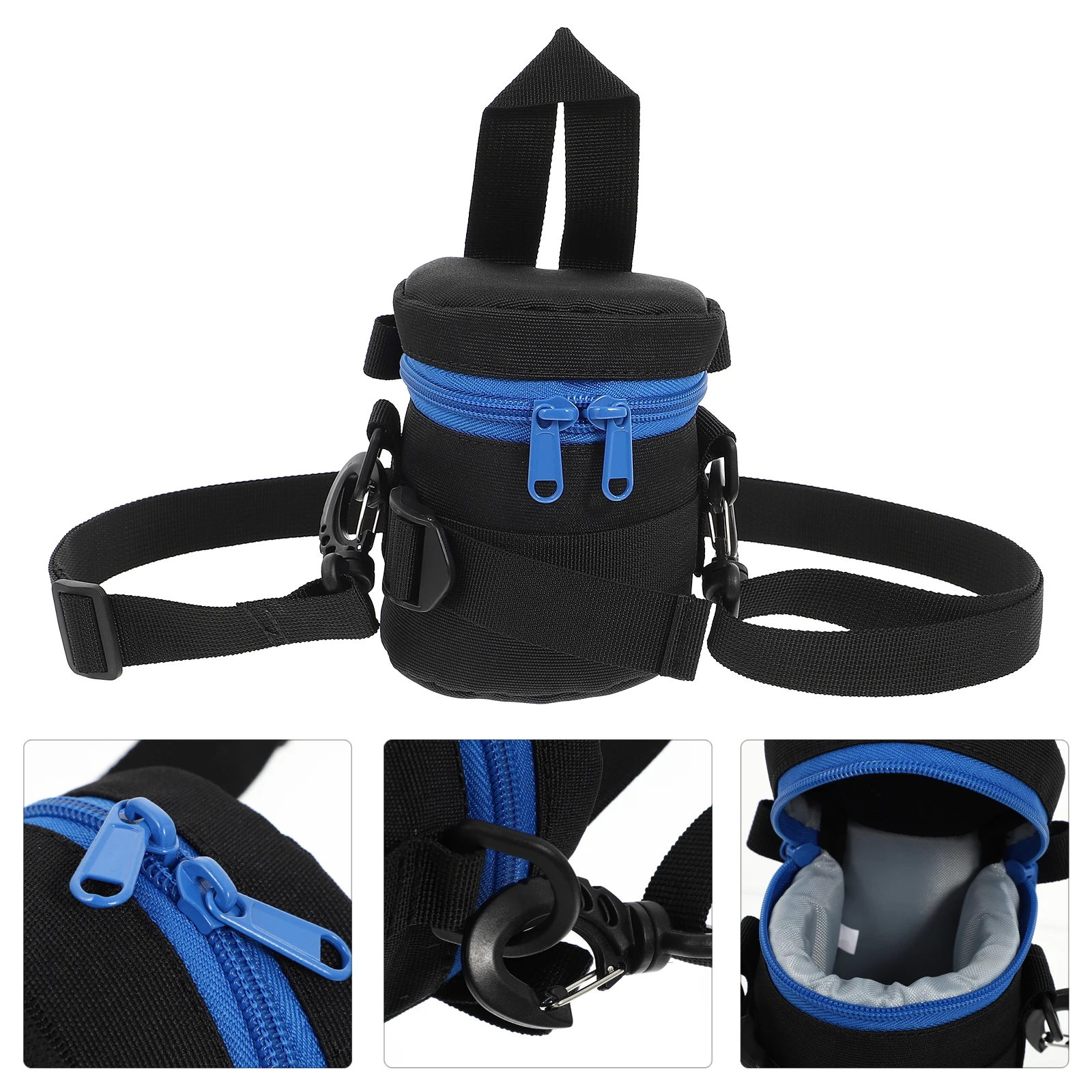 

1pc Shockproof Waterproof Pouch Thickened Camera Lens Protective Bag Dslr Portable Lens Storage Bag Adjustable Belt Durable
