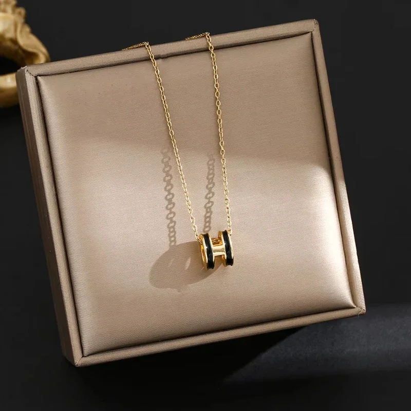 2025 new Chinese high-end H-shaped pendant collarbone chain personalized accessory necklace