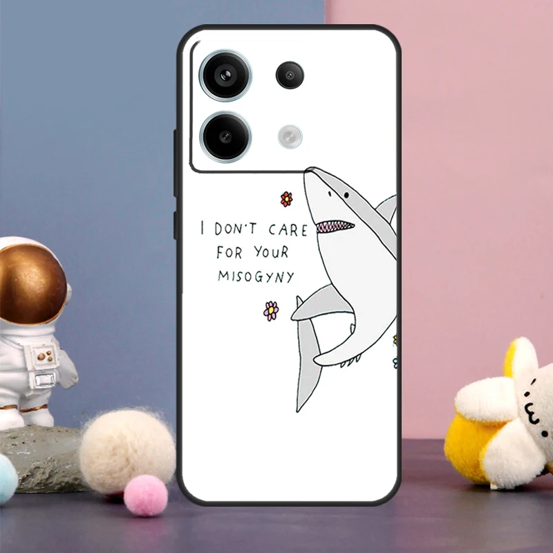  Cartoon Shark Case For Xiaomi Redmi Note 9 10 11 12 13 Pro Plus 12S 11S 10S 9S Remdi 12 13 C 9C 10C Cover