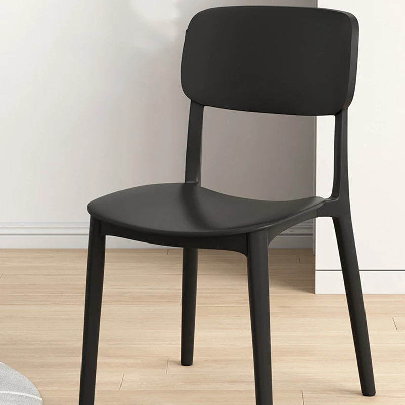 Minimalist Modern Chairs Dining Plastic Backrest Stackable Makeup Lounge Chair Floor Cadeiras Para Jantar Living Room Furniture