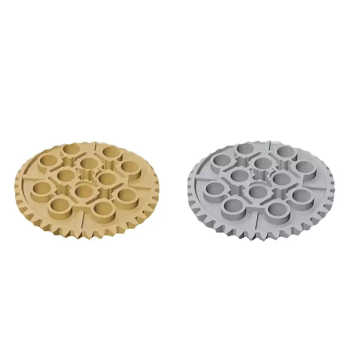 10pcs 3649 Technical 40 Tooth Gear and Axle Pack Compatible with major brand Parts Building Blocks