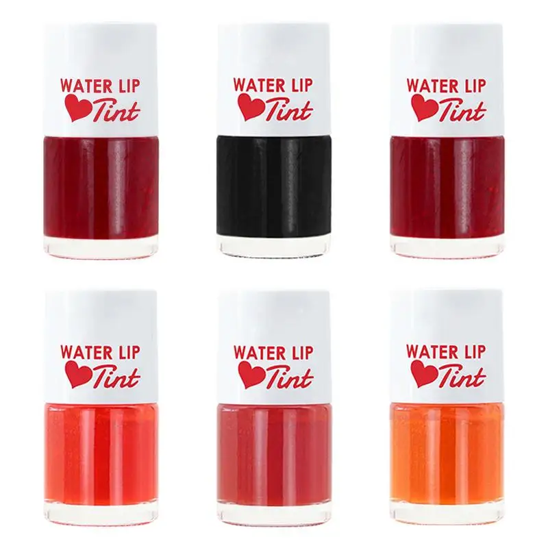 Dyeing Liquid Lipstick Matte Water Lip Stain Lips&Cheek Blush Waterproof Long-lasting Red Pink LipTint Women Cosmetics 6 Colors