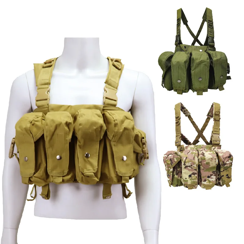 AK47 Molle Pouch Rig Chest gilet tattico equipaggiamento militare Outdoor Airsoft Paintball Hunting Vest Combat canotta protettiva