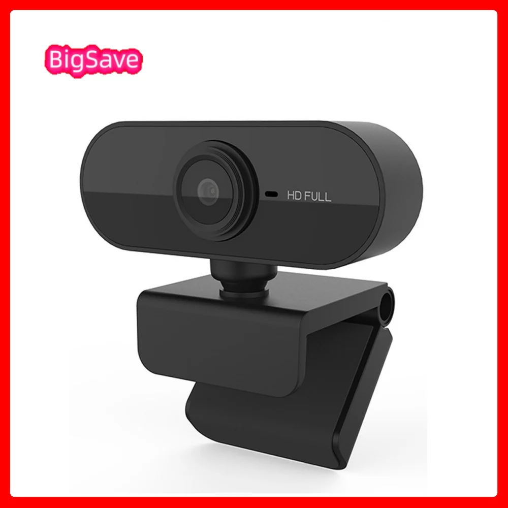 Portable Mini Webcam 1080P Computer Camera with Microphone Desktop USB Webcam Free Drive for Video Call Computer Parts