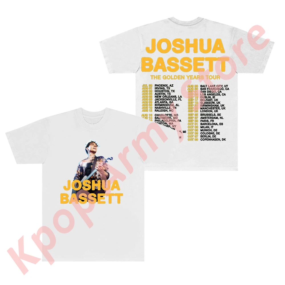 Joshua Bassett T-shirts The Golden Years Tour Merch Tee Women Men Fashion Casual Crewneck Short Sleeve Top