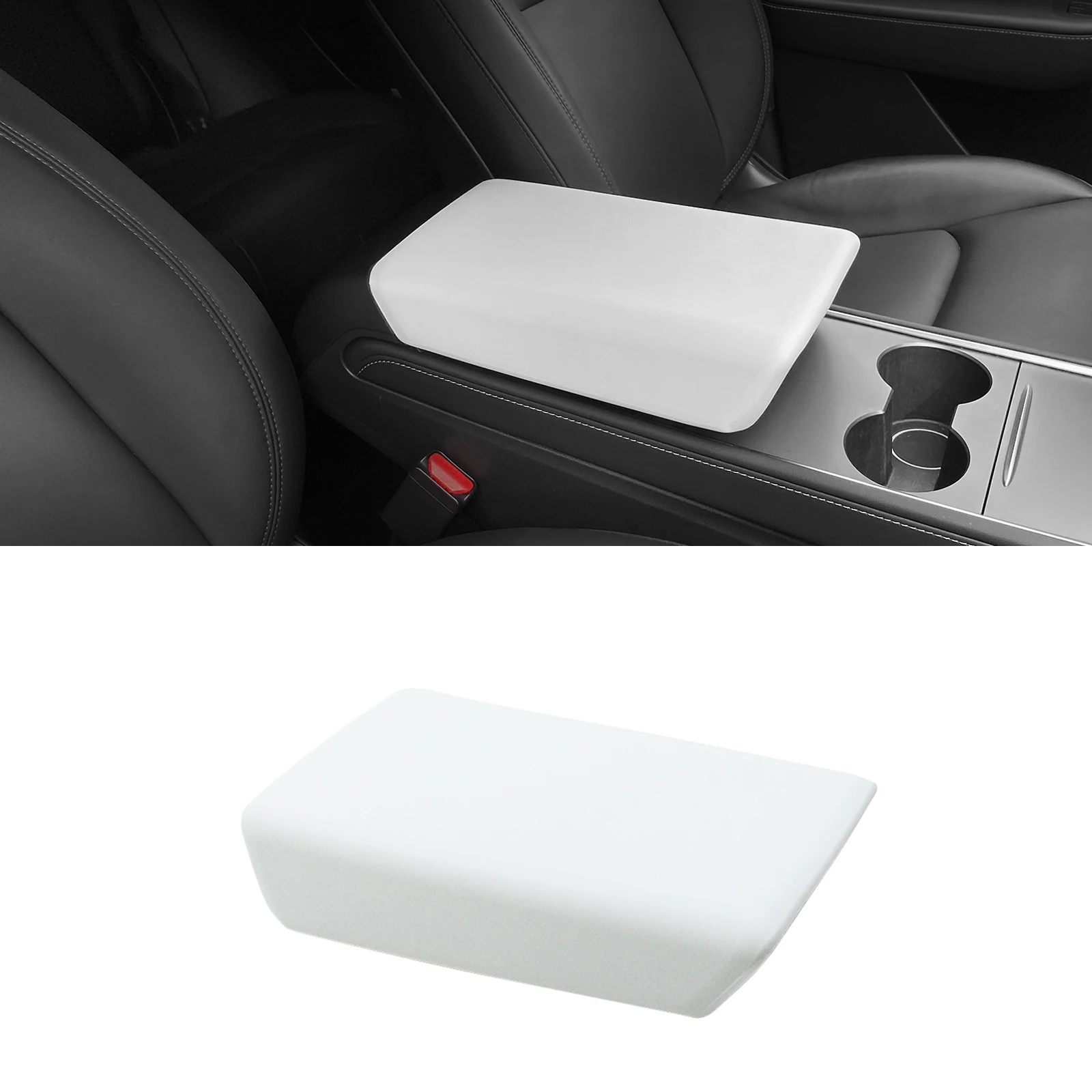 Matte White Car Rear Air Vent Outlet Conditioner Anti Kick Board Trim Handrail Cover For Tesla Model Y 3 Interior Accessories