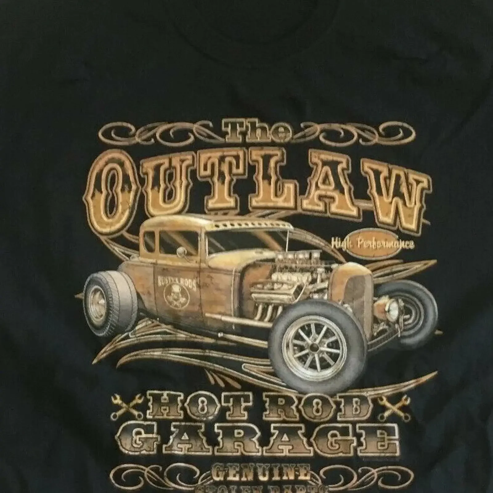 The Outlaw Hot Rod Garage 3 T shirt Classic Car Engine vintage Washed Breathable Comfortable Versatile designer clothes Unisex