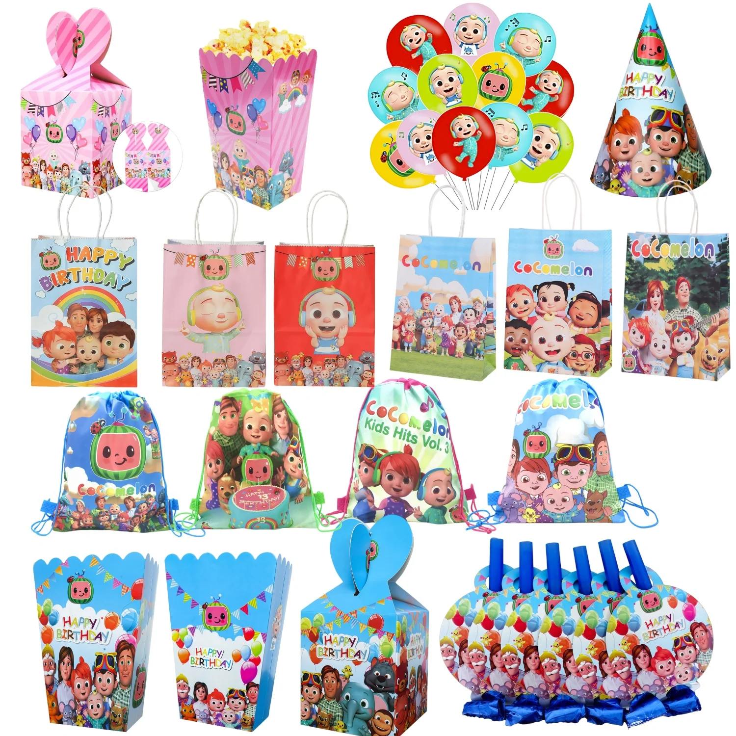 Baby Food Set - 6/12Pcs Cocomelon Theme Kids Birthday Party
